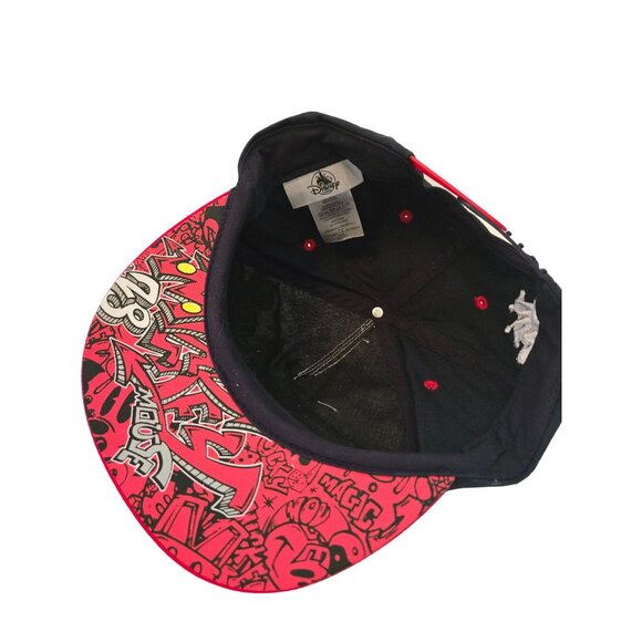 Mickey Mouse Cap Snap Back Red Graffiti Hip Hop Skater Cartoon Disney - Picture 4 of 4
